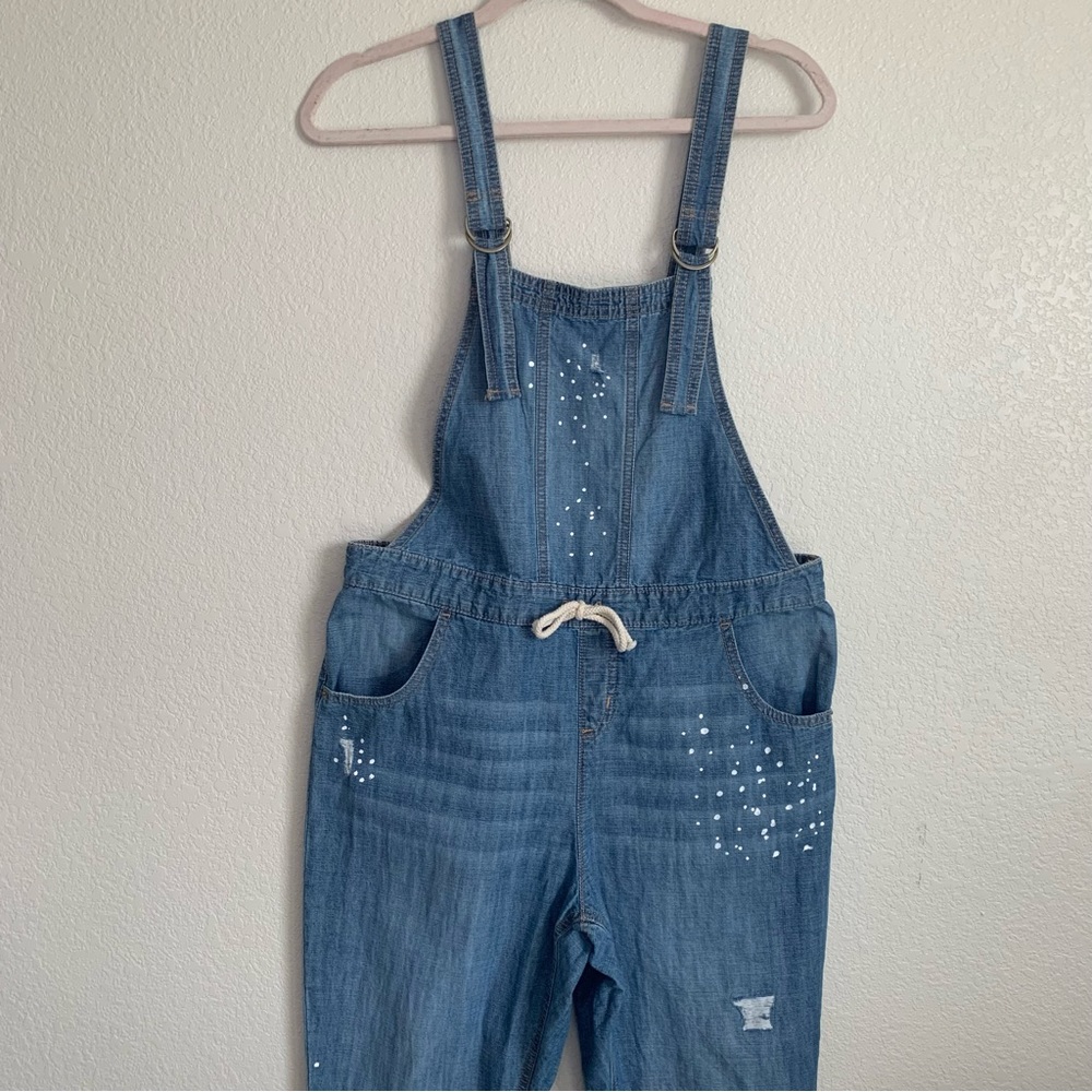 Justice Size 18 Girls Distressed Overalls